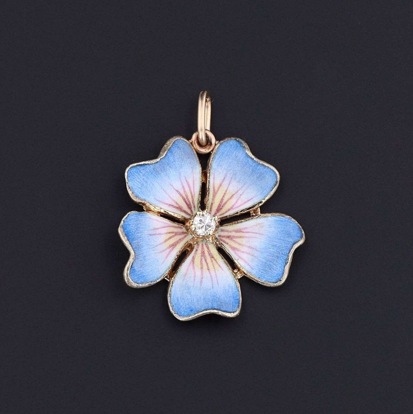 Flower Pendant | Blue Flower - Trademark Antiques