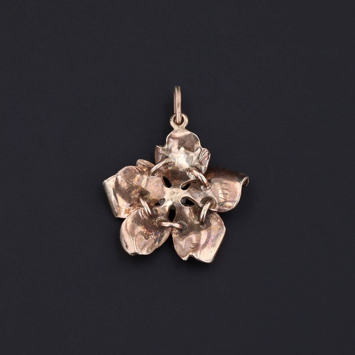 Flower Pendant | Enamel Flower Charm - Trademark Antiques