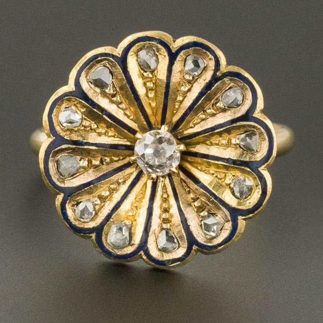 Flower Ring | 14k Gold Flower Ring - Trademark Antiques