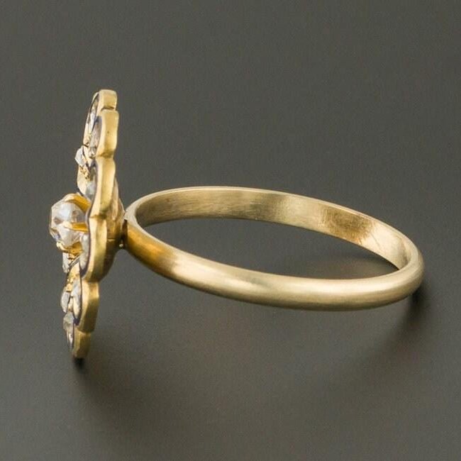 Flower Ring | 14k Gold Flower Ring - Trademark Antiques