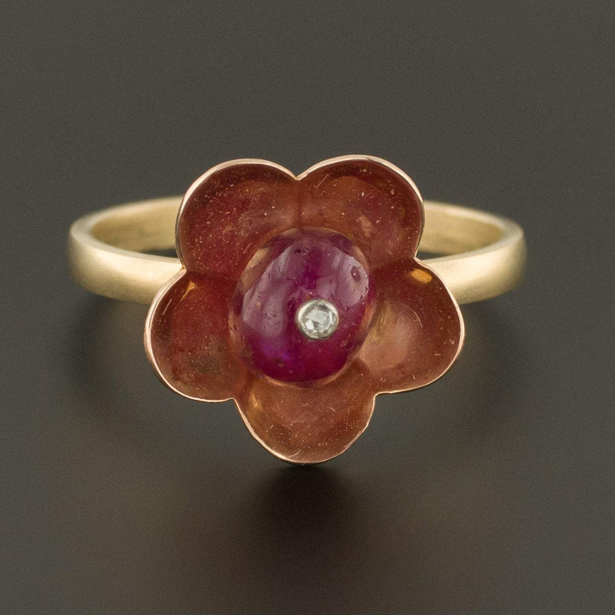 Flower Ring | 14k Gold Flower Ring - Trademark Antiques