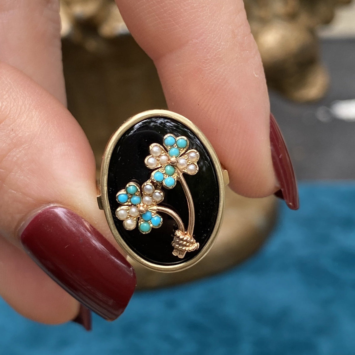 Flower Ring | 14k Gold Ring - Trademark Antiques