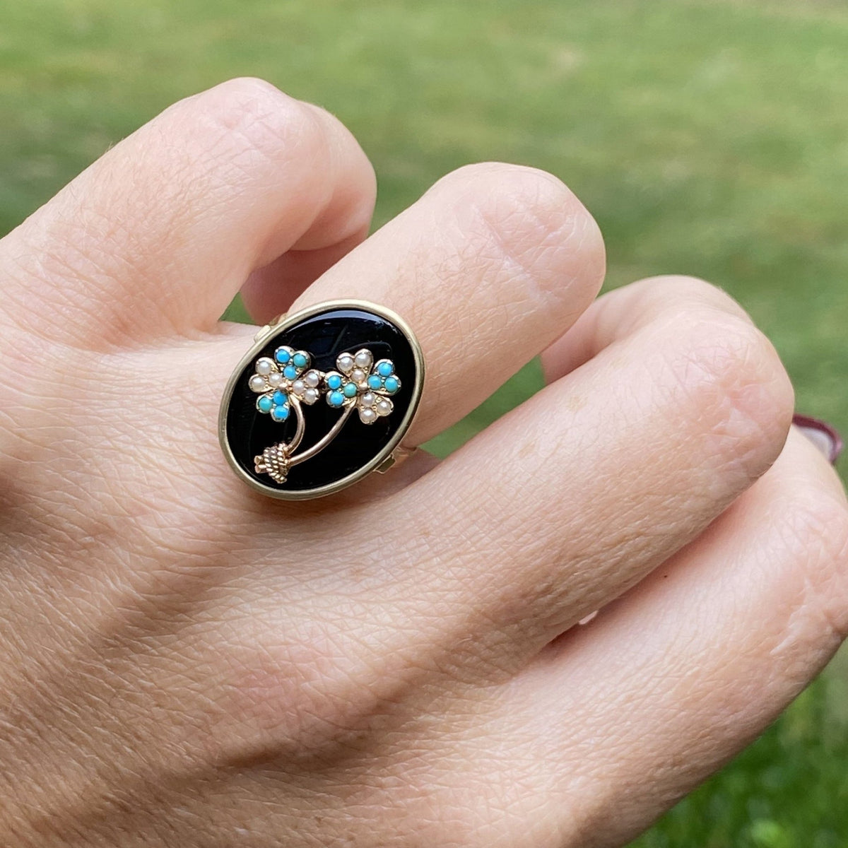 Flower Ring | 14k Gold Ring - Trademark Antiques