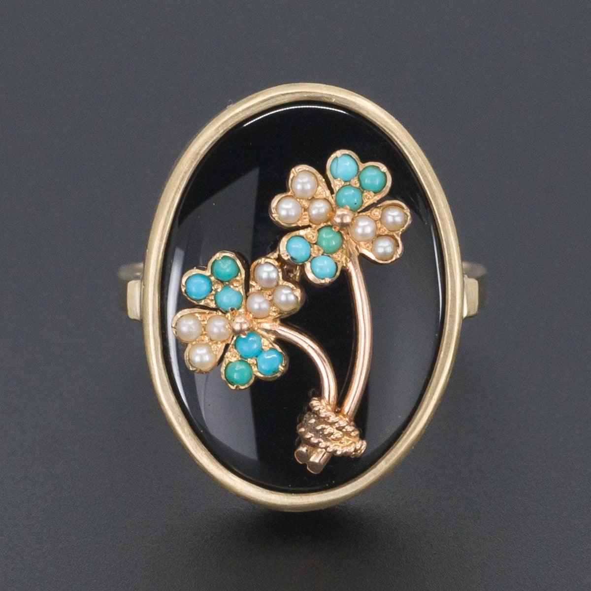 Flower Ring | 14k Gold Ring - Trademark Antiques