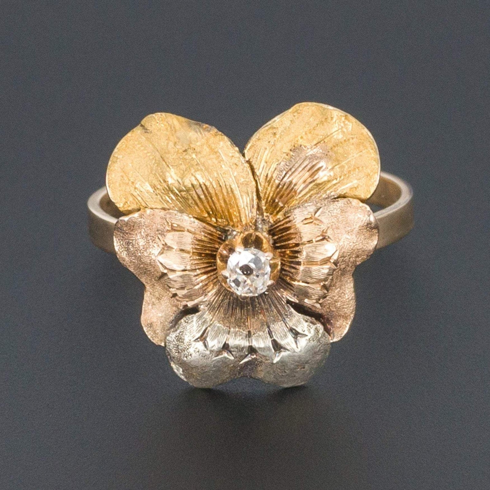Flower Ring | Antique Flower Ring - Trademark Antiques