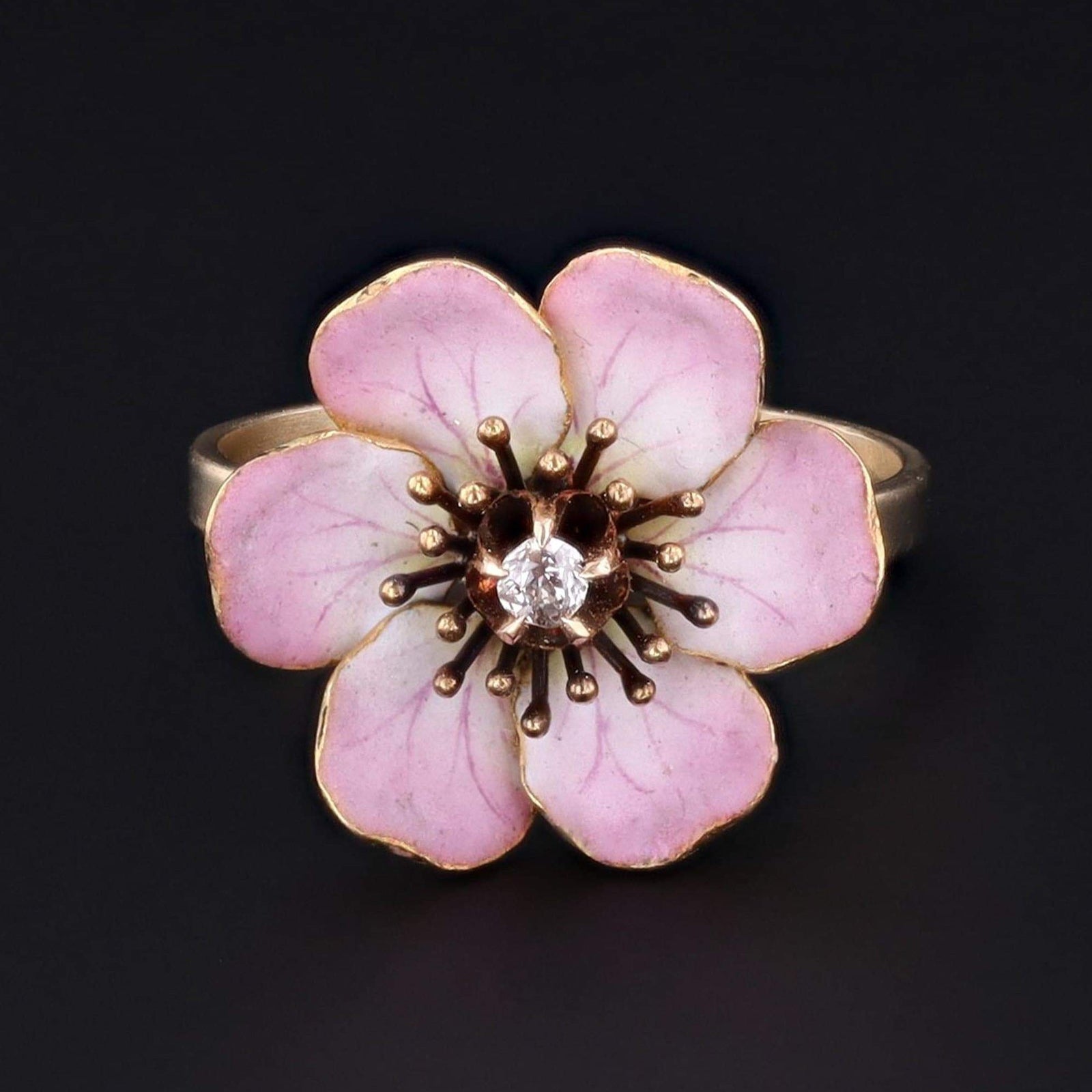 Flower Ring | Antique Pin Conversion - Trademark Antiques