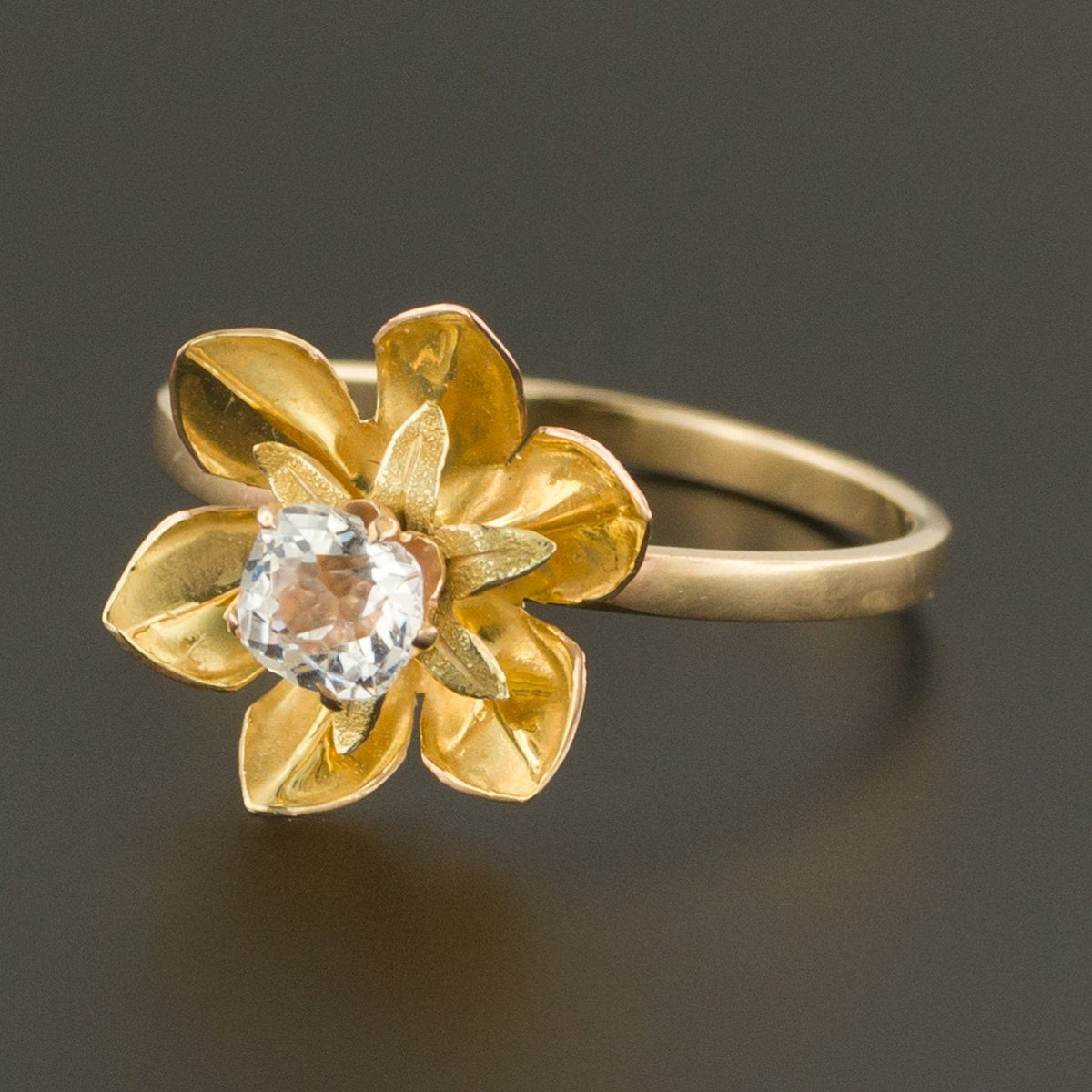 Flower Ring | Gold Flower Ring - Trademark Antiques