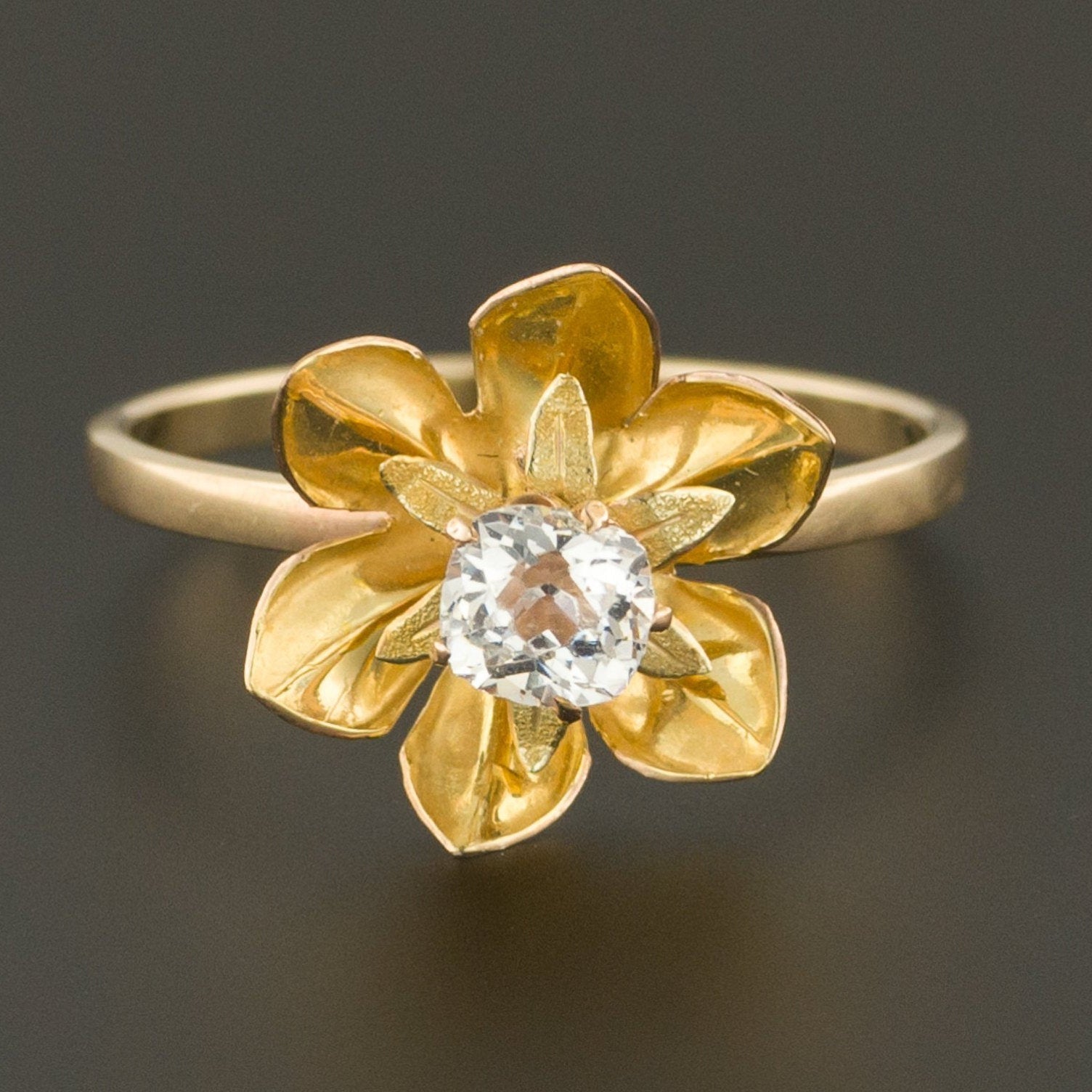 Flower Ring | Gold Flower Ring - Trademark Antiques