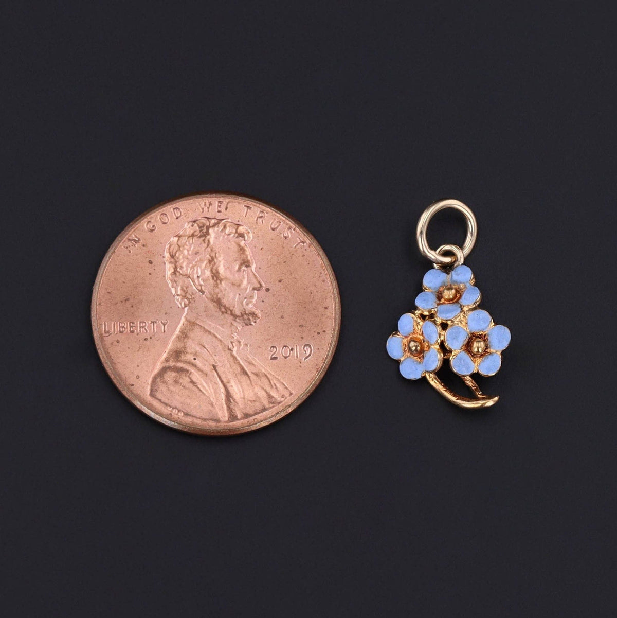 Forget - Me - Not Charm | Flower Charm - Trademark Antiques