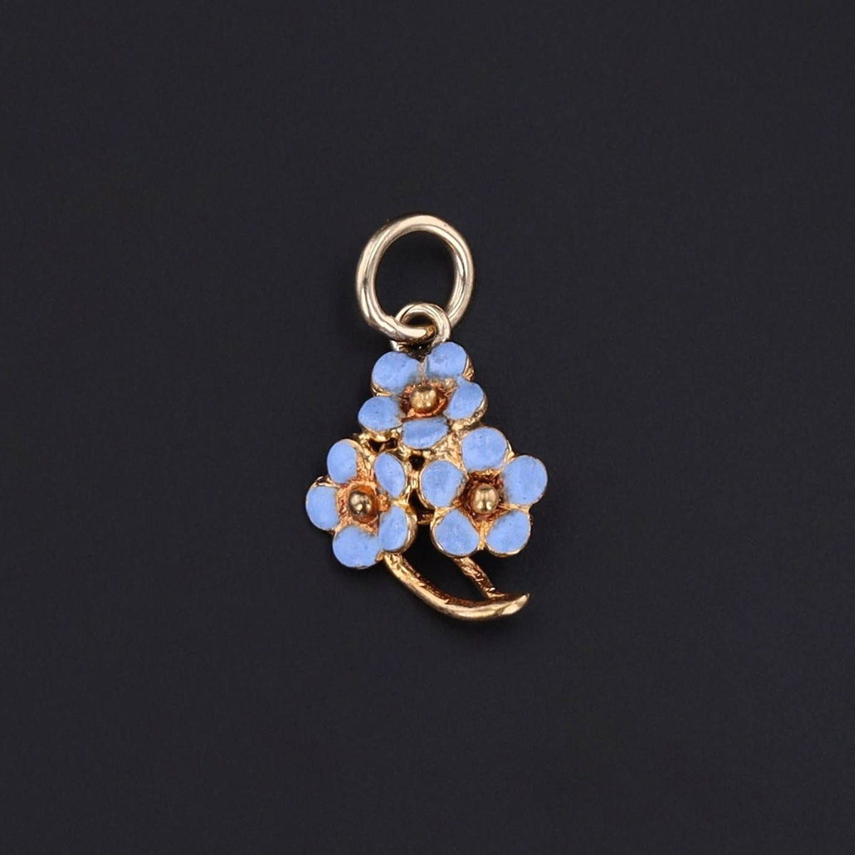 Forget - Me - Not Charm | Flower Charm - Trademark Antiques