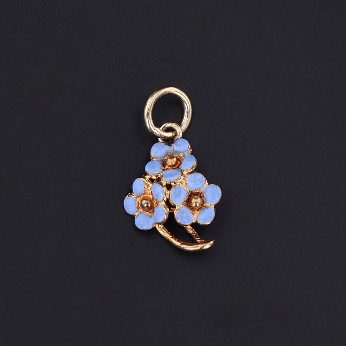 Forget - Me - Not Charm | Flower Charm - Trademark Antiques