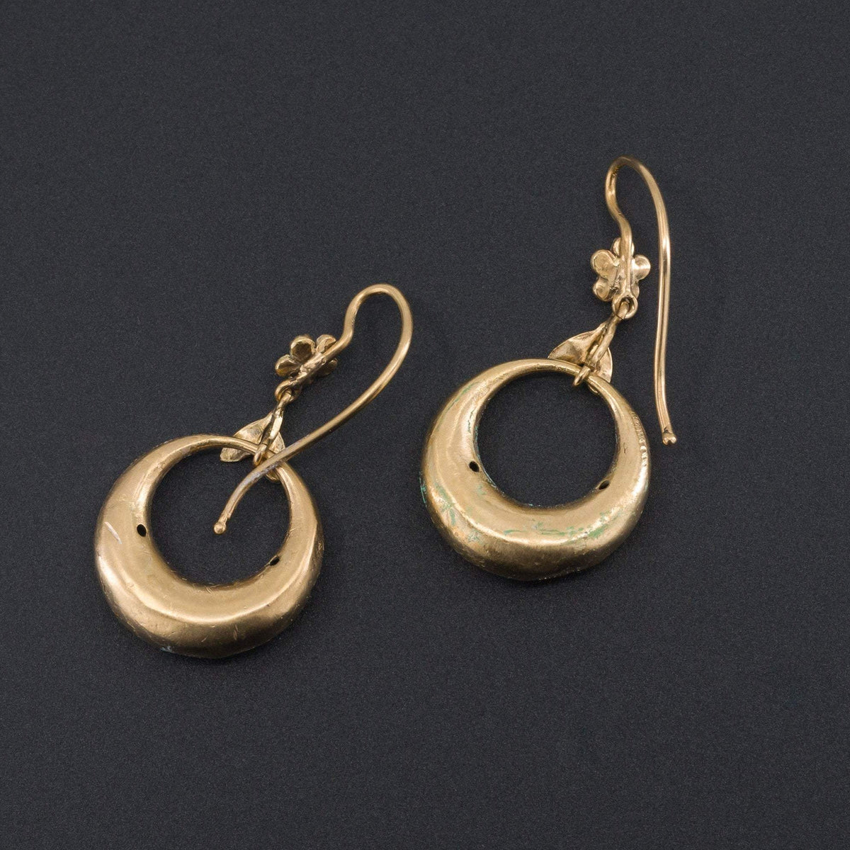 Forget - me - not Earrings | 14k Gold Earrings - Trademark Antiques