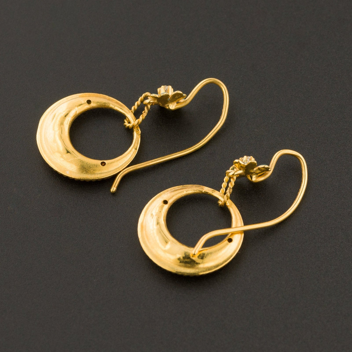 Forget - me - not Earrings | 14k Gold Earrings - Trademark Antiques