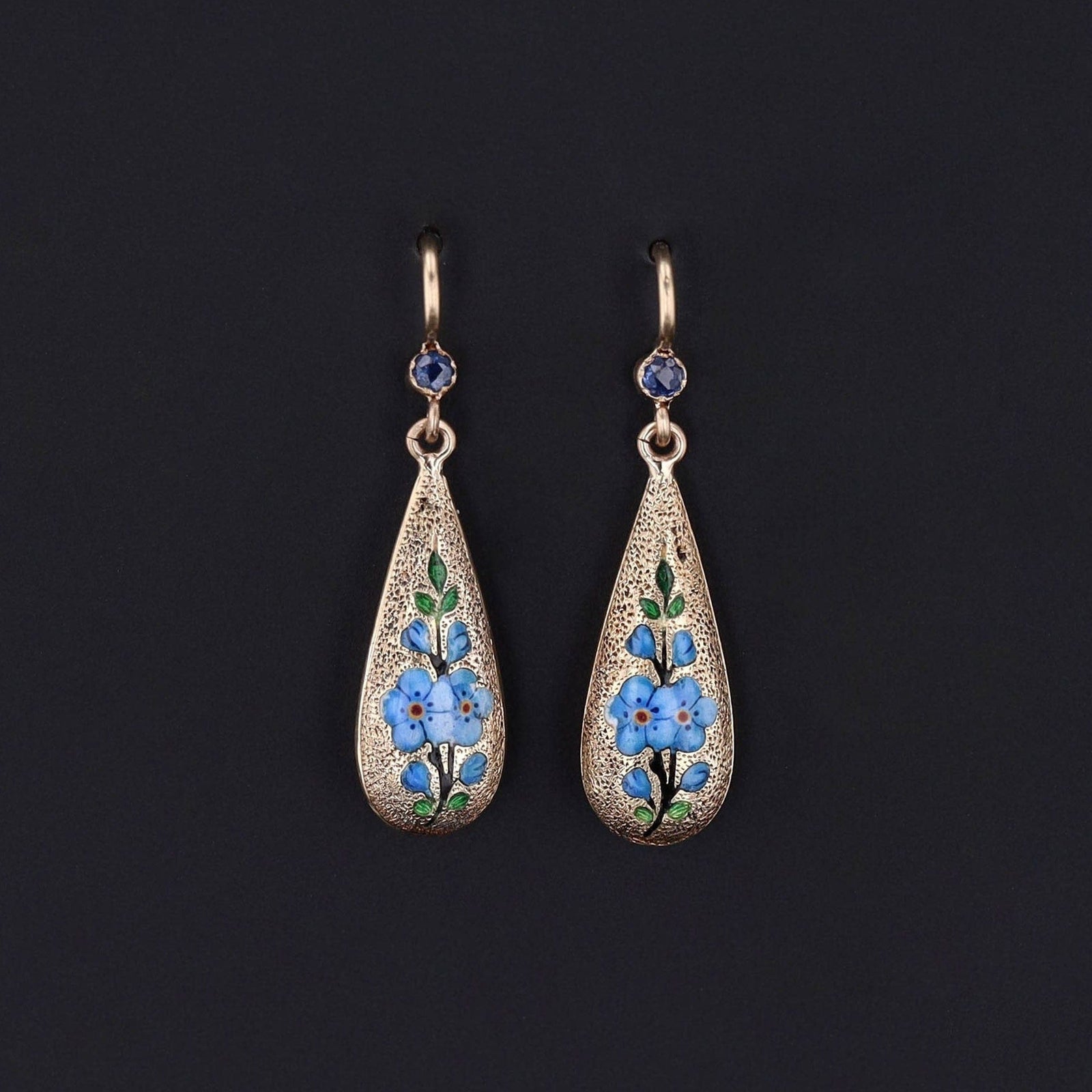 Forget - Me - Not Earrings | Flower Earrings - Trademark Antiques
