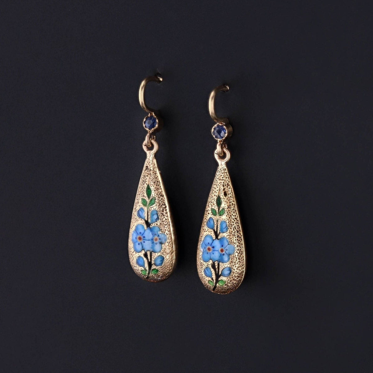 Forget - Me - Not Earrings | Flower Earrings - Trademark Antiques