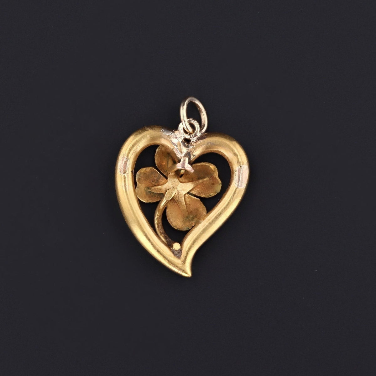 Four Leaf Clover Pendant | Enamel Clover Pendant - Trademark Antiques
