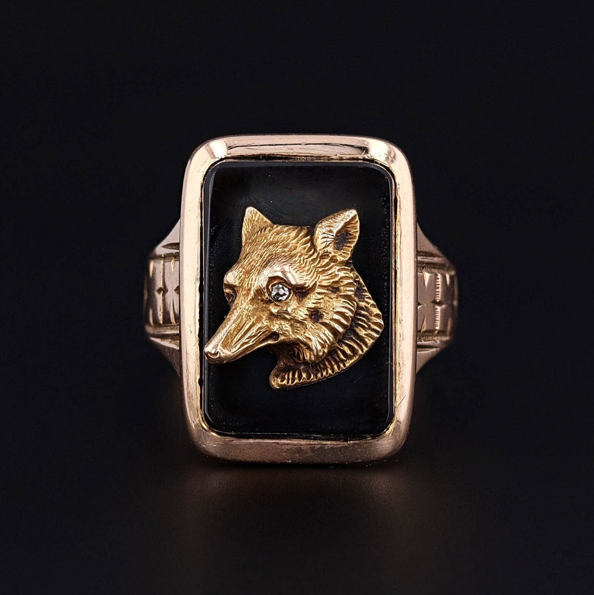 Fox Ring | Agate Ring - Trademark Antiques