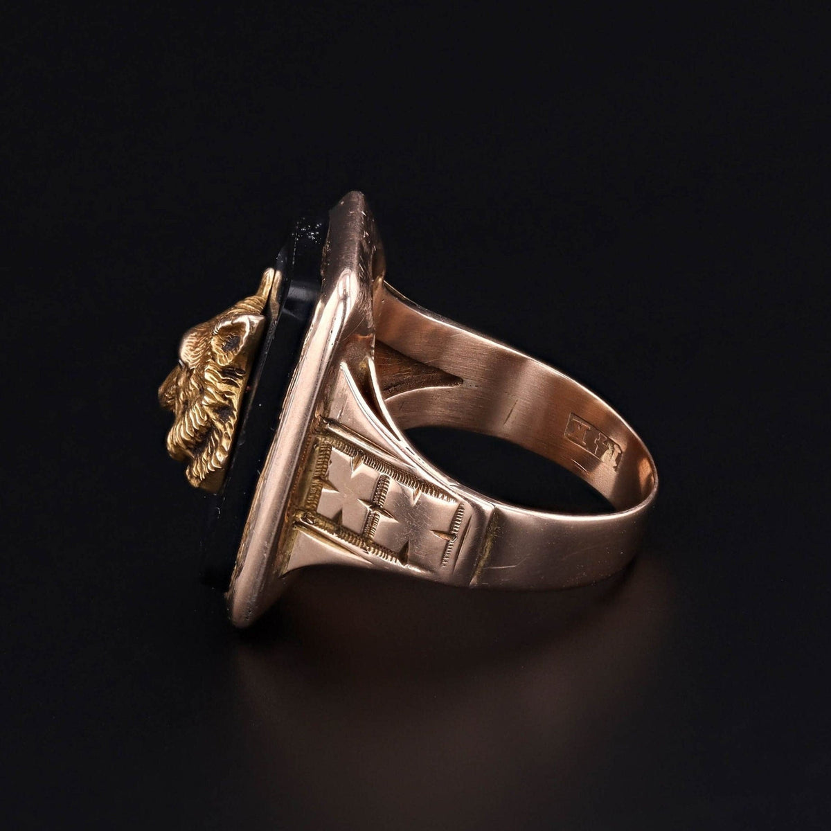 Fox Ring | Agate Ring - Trademark Antiques