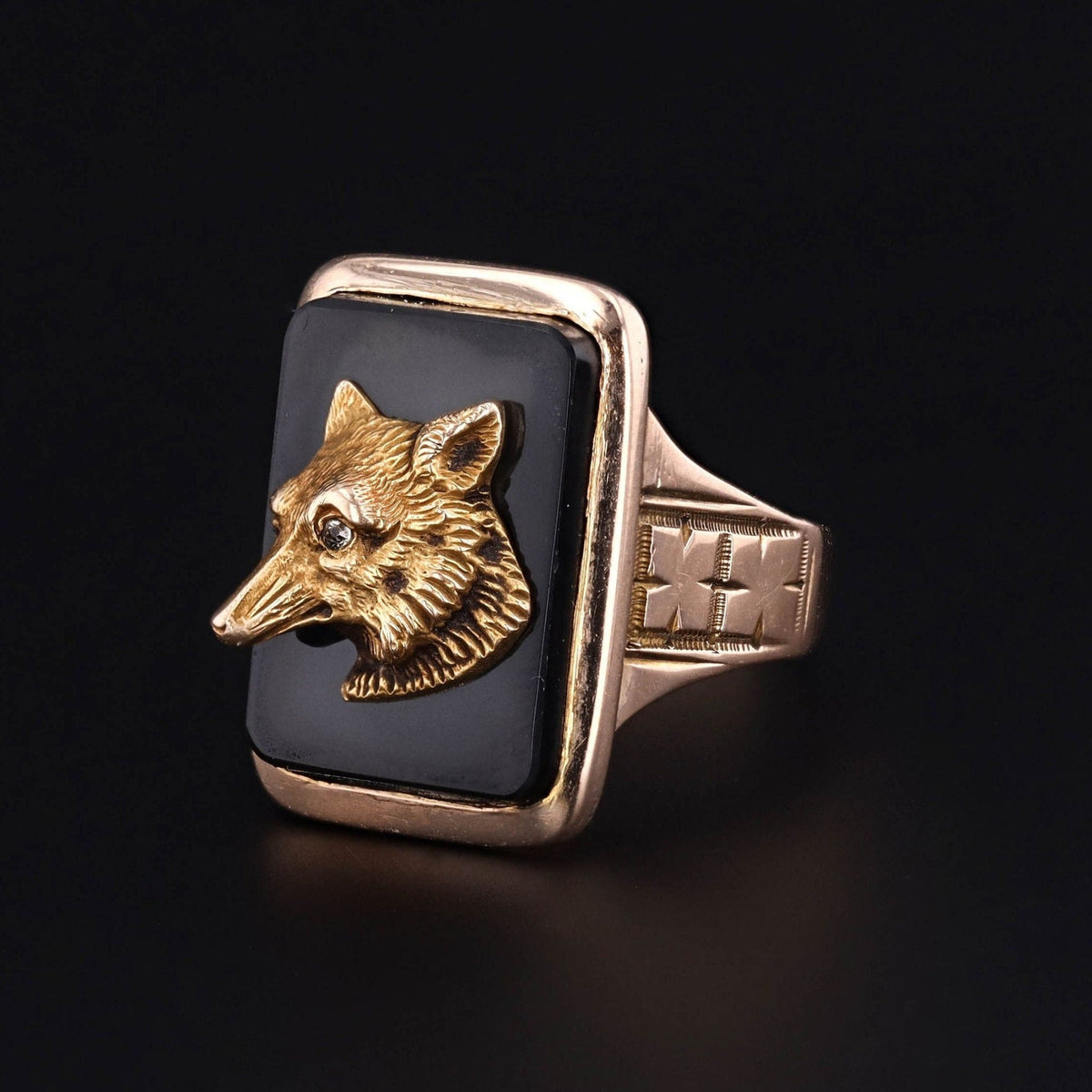 Fox Ring | Agate Ring - Trademark Antiques