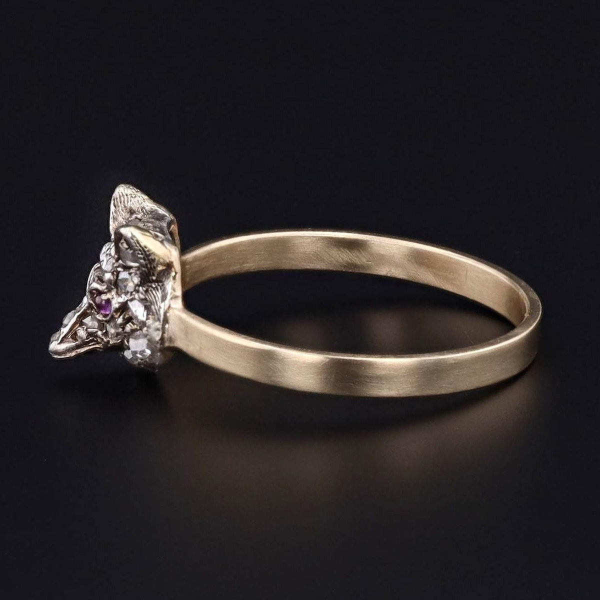 Fox Ring | Diamond Fox Ring - Trademark Antiques