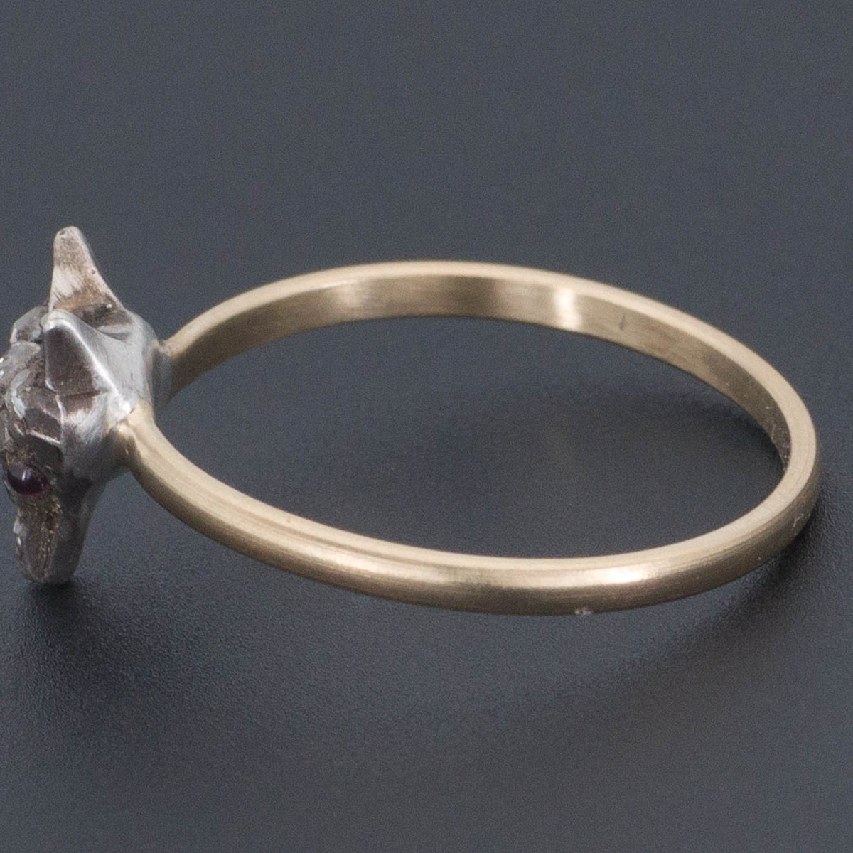 Fox Ring | Diamond Fox Ring - Trademark Antiques