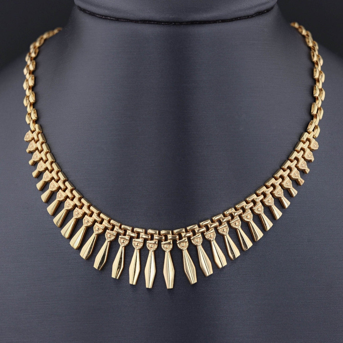 Fringe Necklace | 14k Gold Necklace - Trademark Antiques