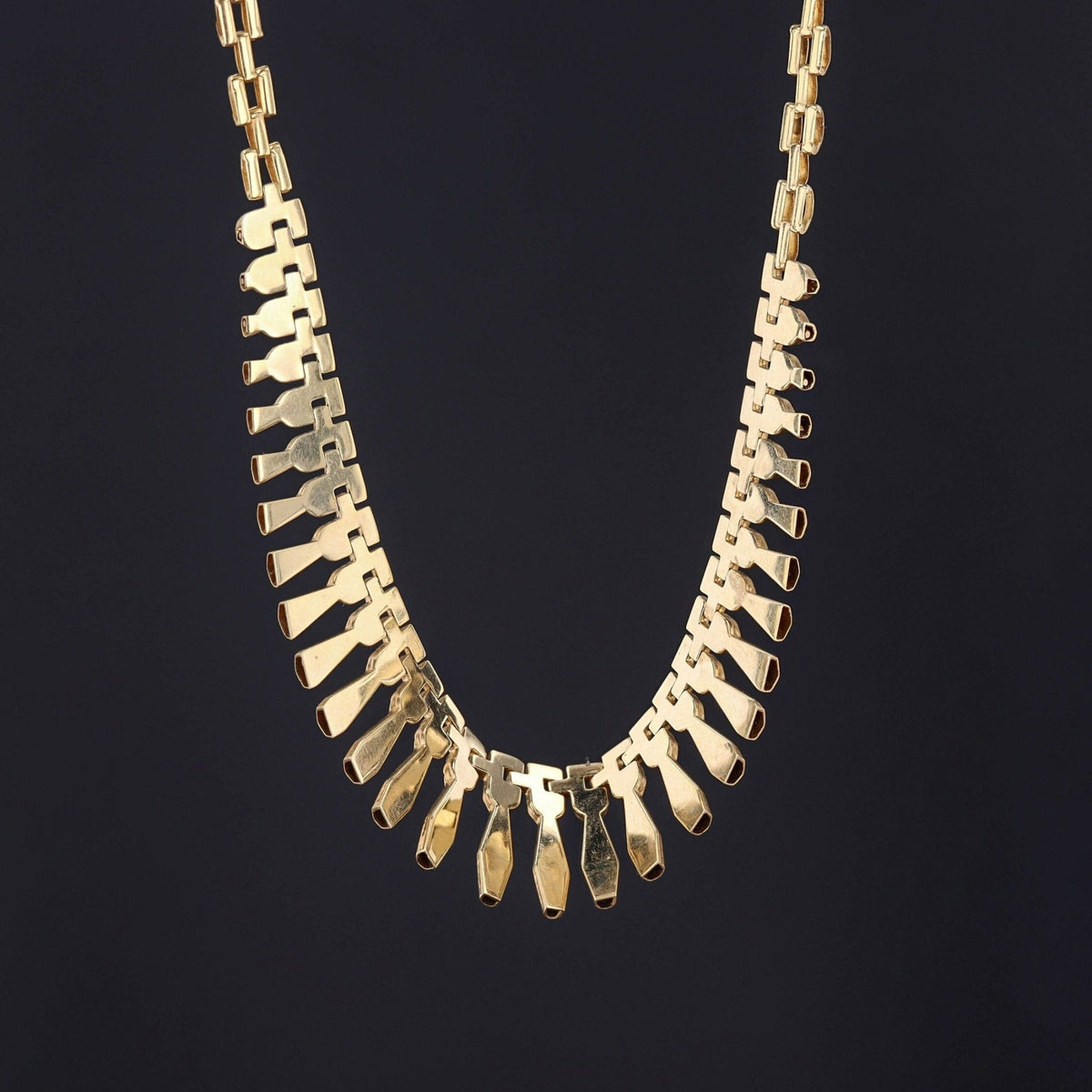 Fringe Necklace | 14k Gold Necklace - Trademark Antiques