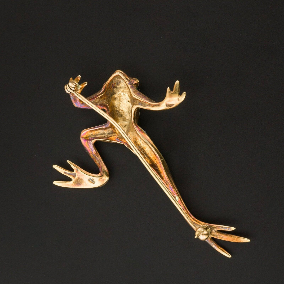 Frog Brooch | Vintage Enamel Frog Brooch - Trademark Antiques