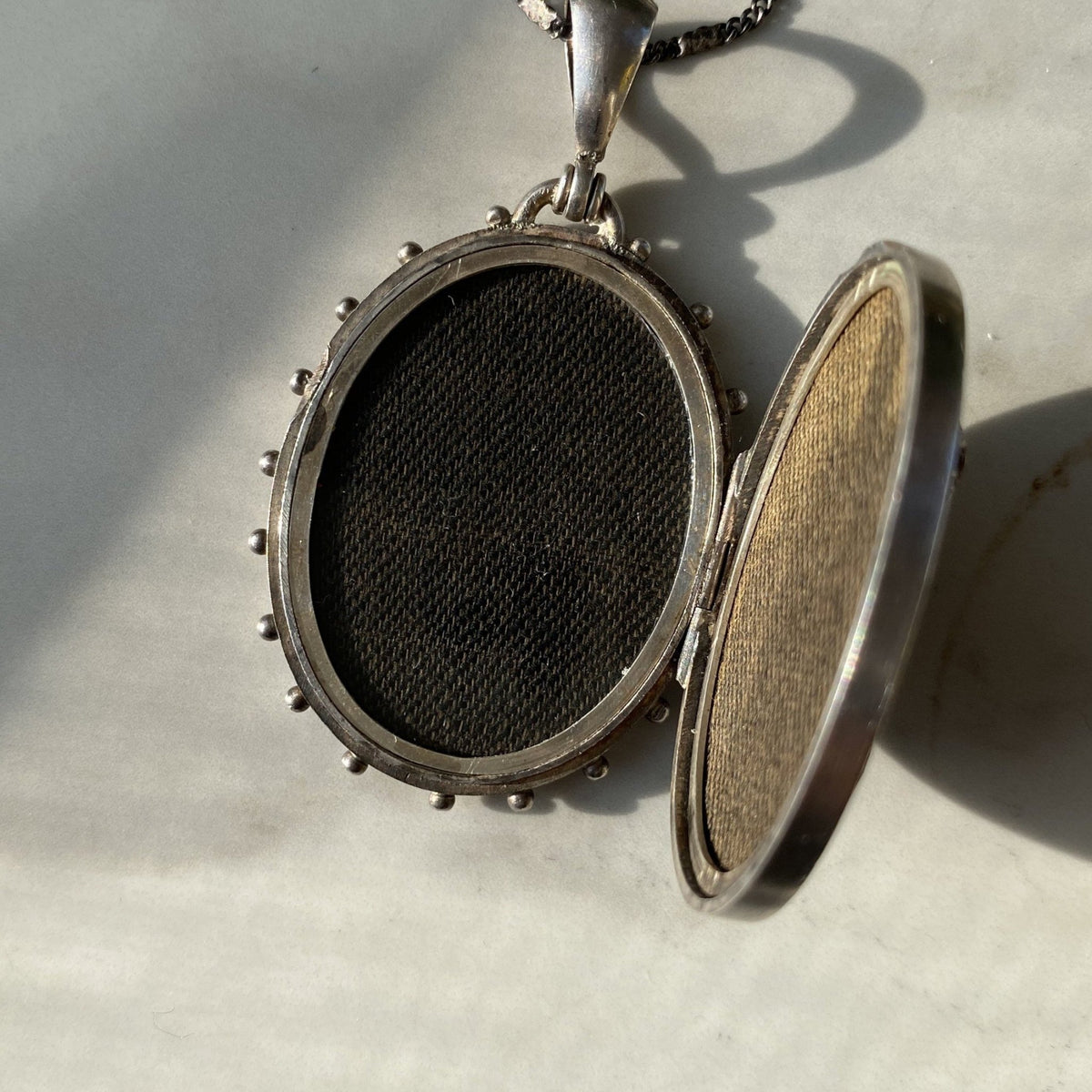 Frog Locket Necklace | Antique Silver Necklace - Trademark Antiques