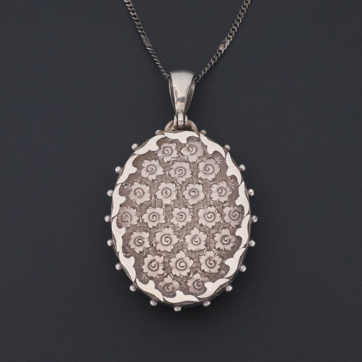 Frog Locket Necklace | Antique Silver Necklace - Trademark Antiques