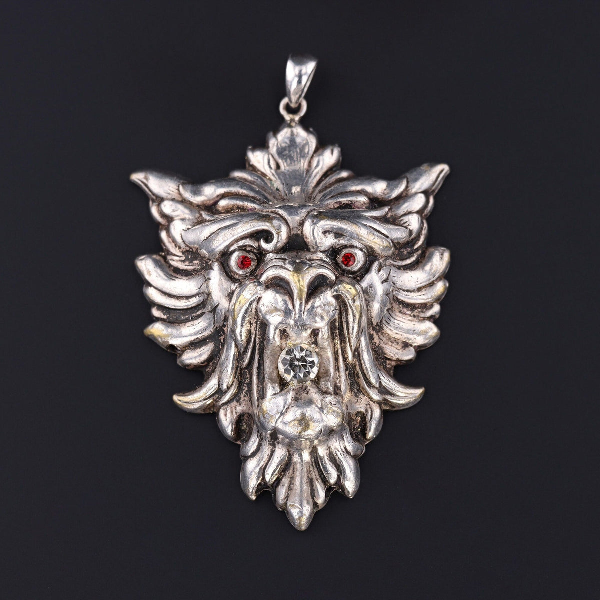 Gargoyle Pendant | Silver Plated Pendant - Trademark Antiques