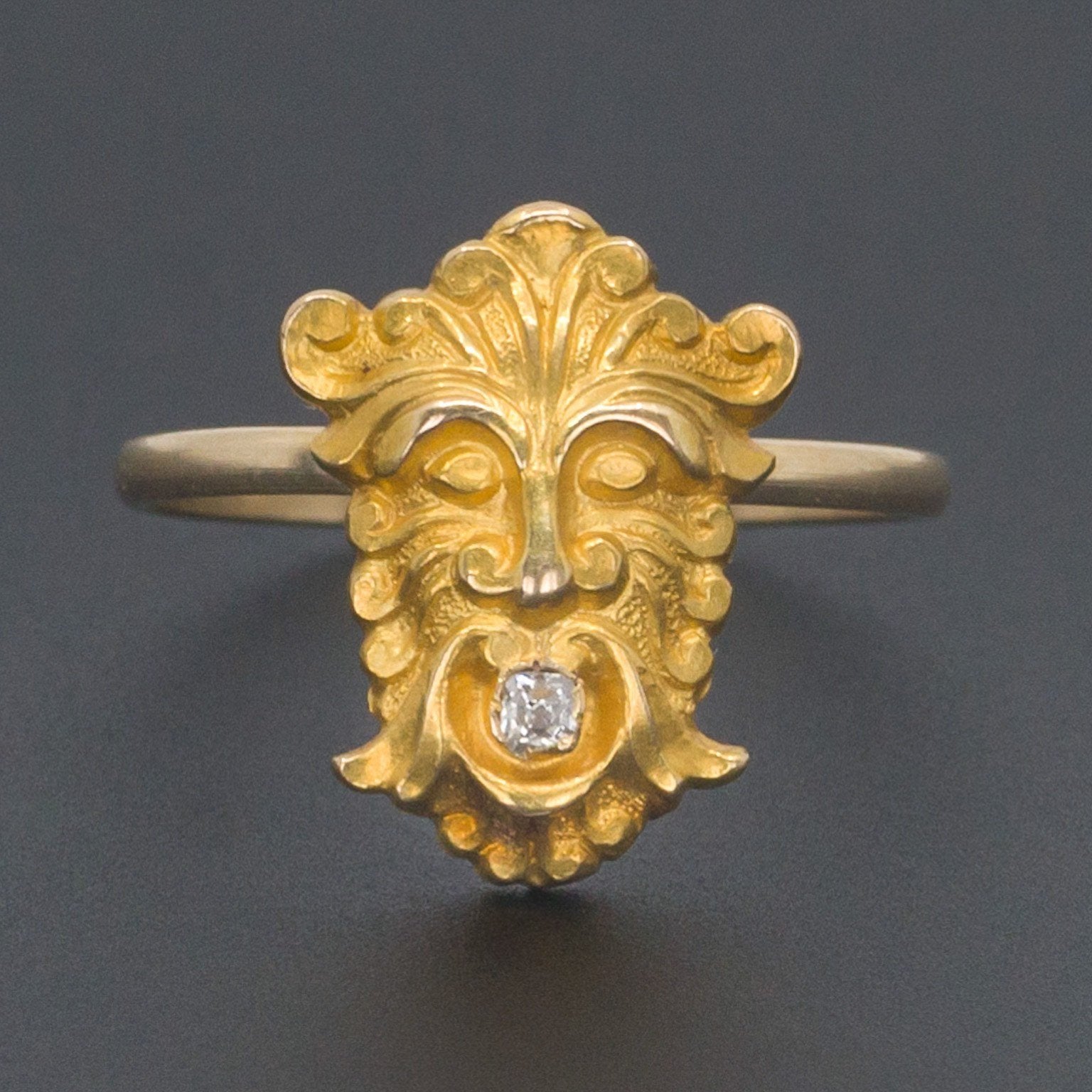 Gargoyle Ring | Antique Pin Conversion - Trademark Antiques