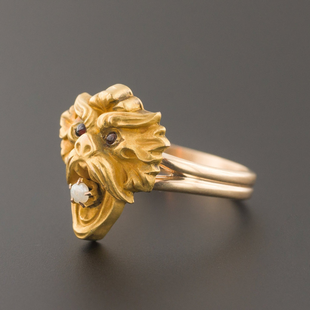 Gargoyle Ring | Antique Pin Conversion - Trademark Antiques