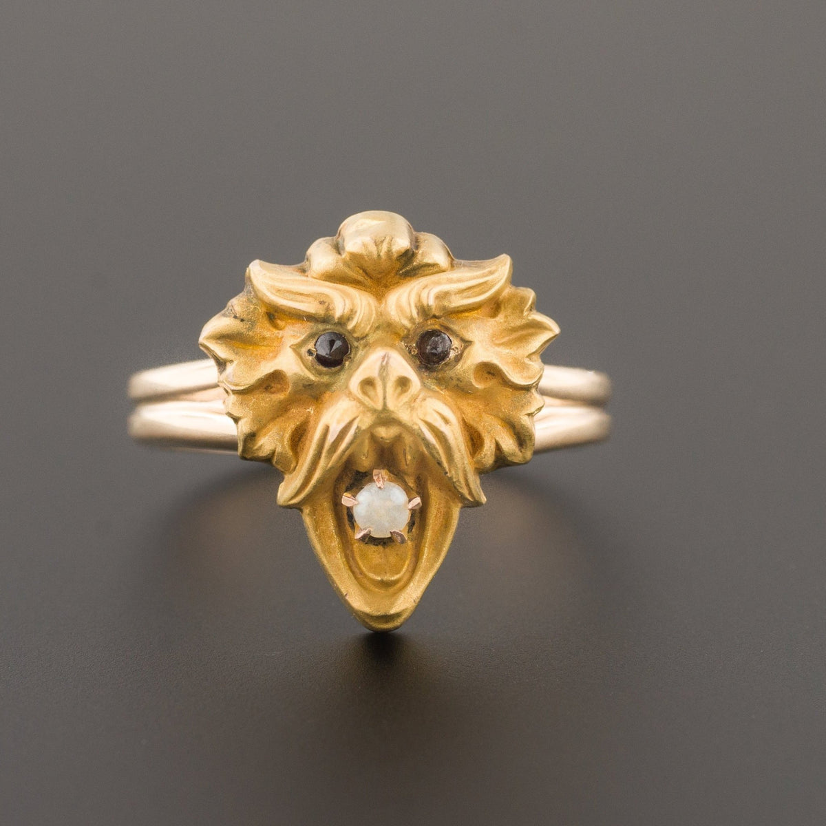 Gargoyle Ring | Antique Pin Conversion - Trademark Antiques