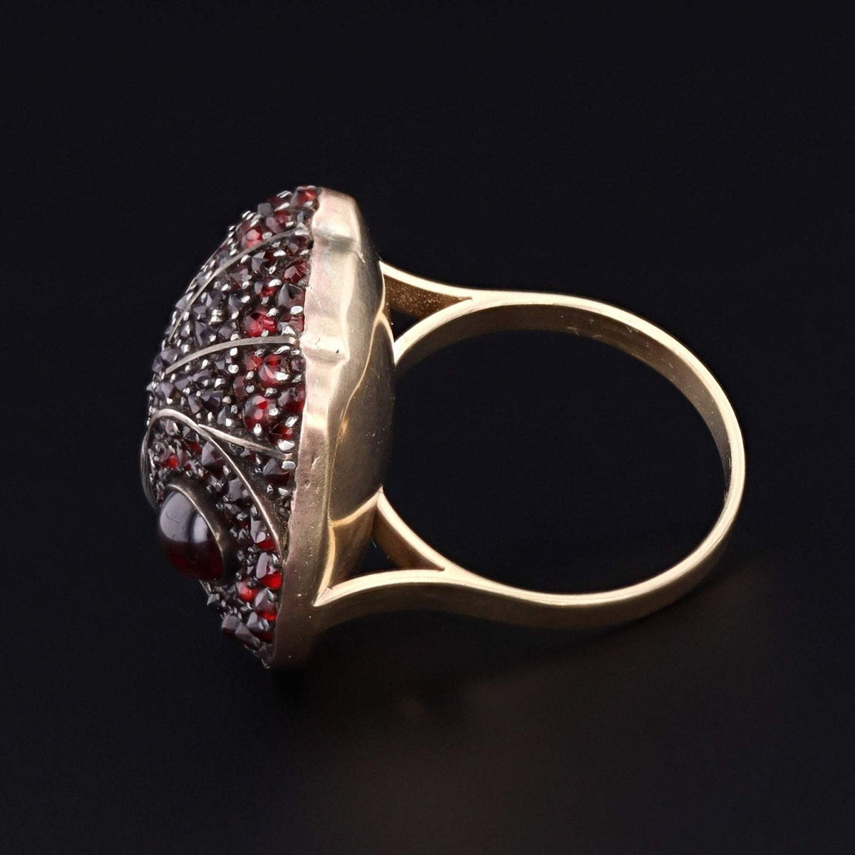 Garnet Owl Ring | Statement Ring - Trademark Antiques