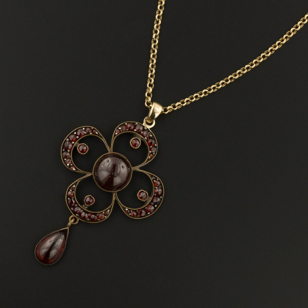 Garnet Pendant | Antique Garnet Pendant - Trademark Antiques