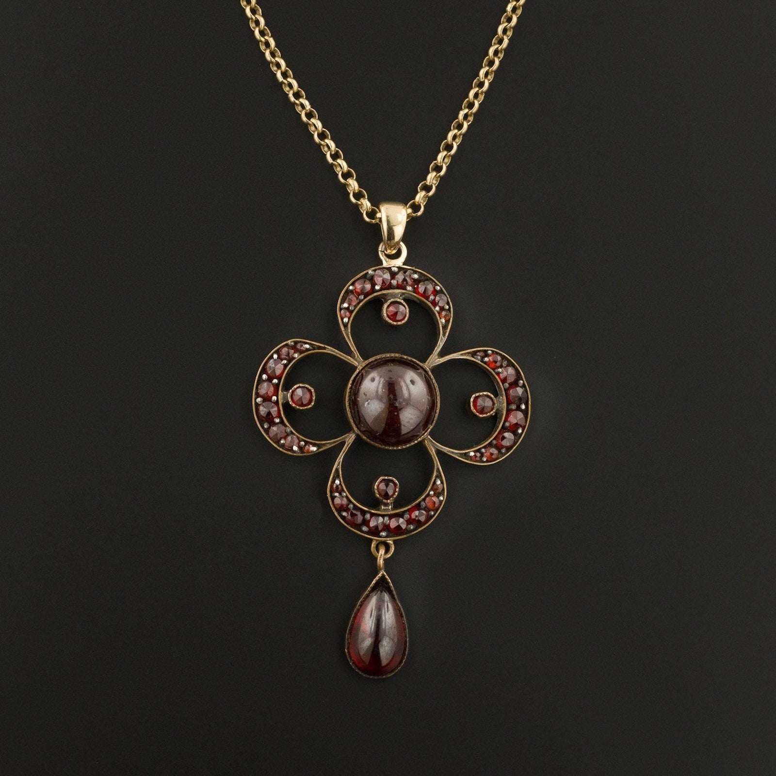Garnet Pendant | Antique Garnet Pendant - Trademark Antiques