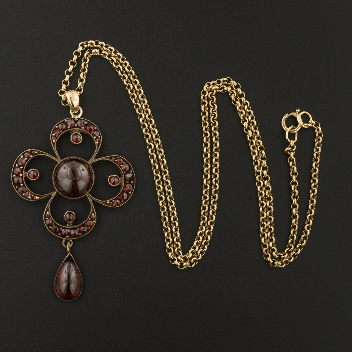 Garnet Pendant | Antique Garnet Pendant - Trademark Antiques