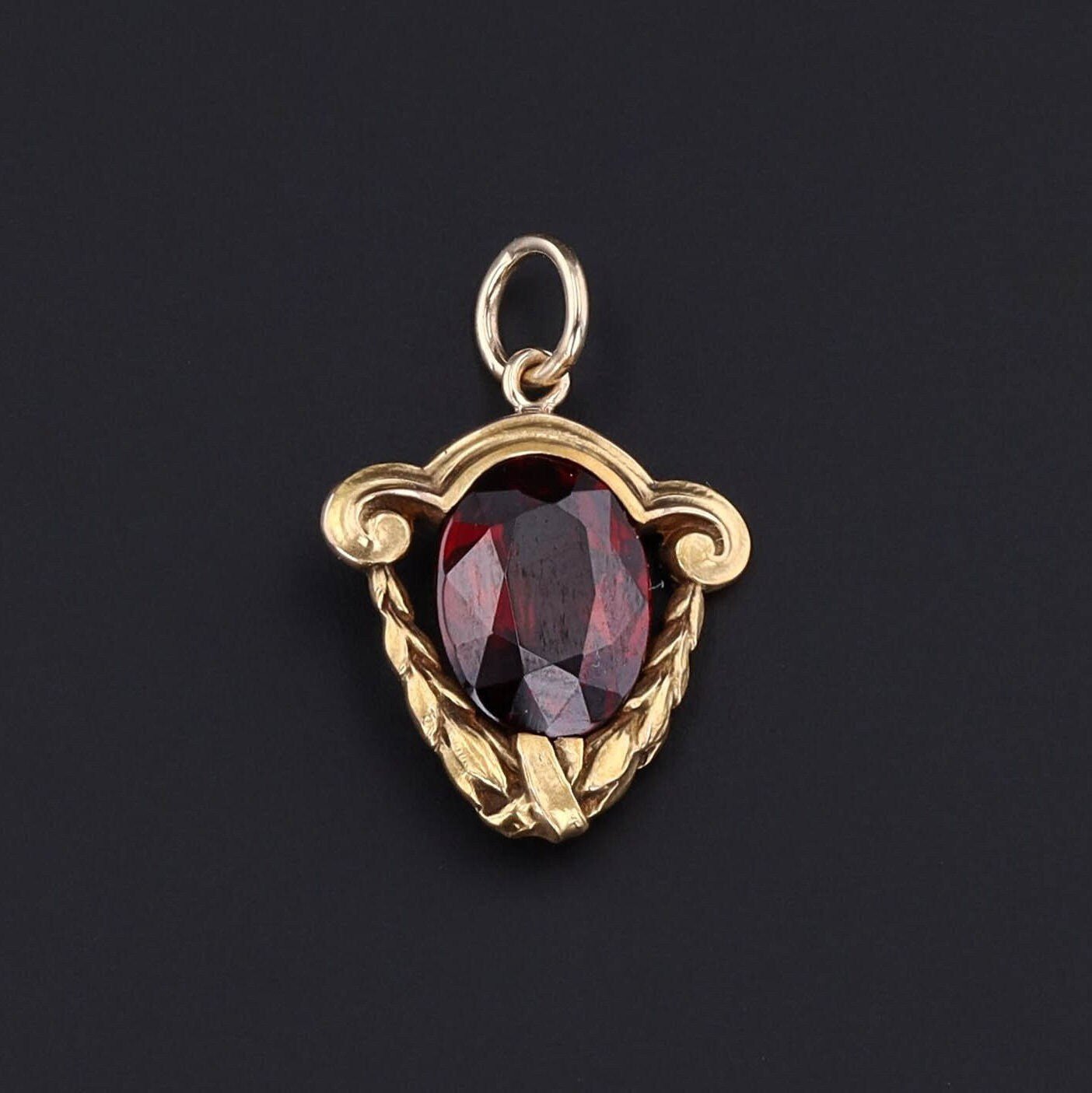 Garnet Pendant | Antique Pin Conversion - Trademark Antiques