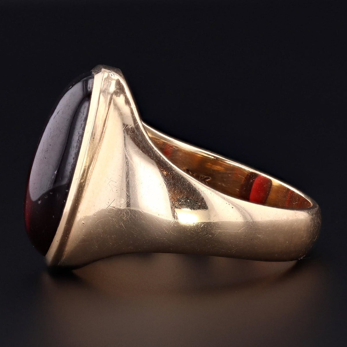 Garnet Ring | 14k Gold Garnet Ring - Trademark Antiques