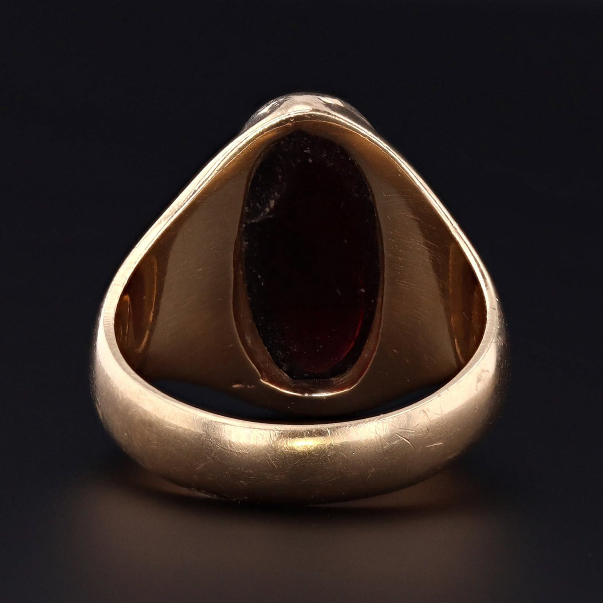 Garnet Ring | 14k Gold Garnet Ring - Trademark Antiques