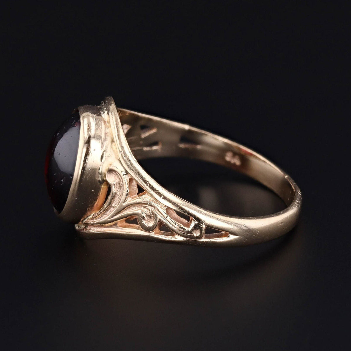 Garnet Ring | 14k Gold Ring - Trademark Antiques