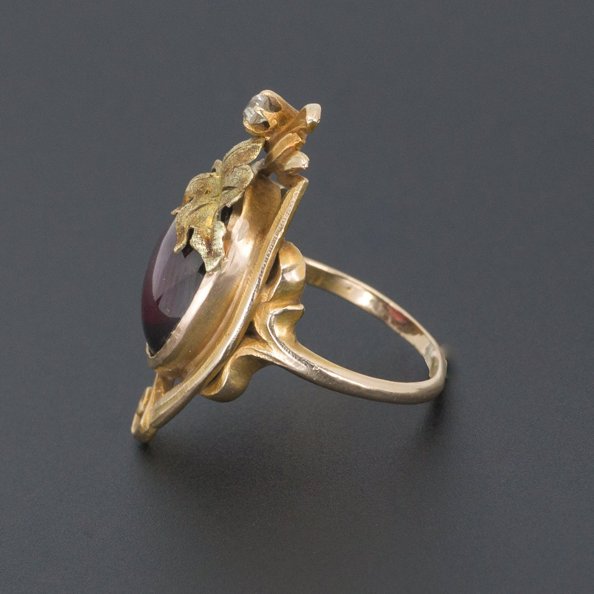 Garnet Ring | Antique Garnet Ring - Trademark Antiques