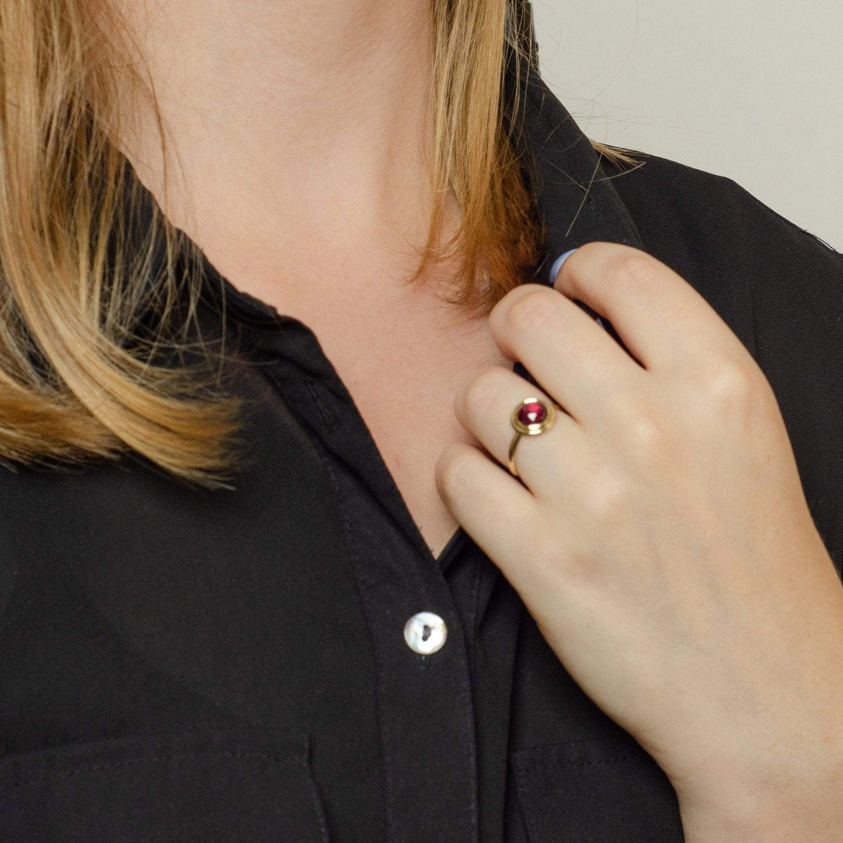 Garnet Ring | Antique Garnet Ring - Trademark Antiques