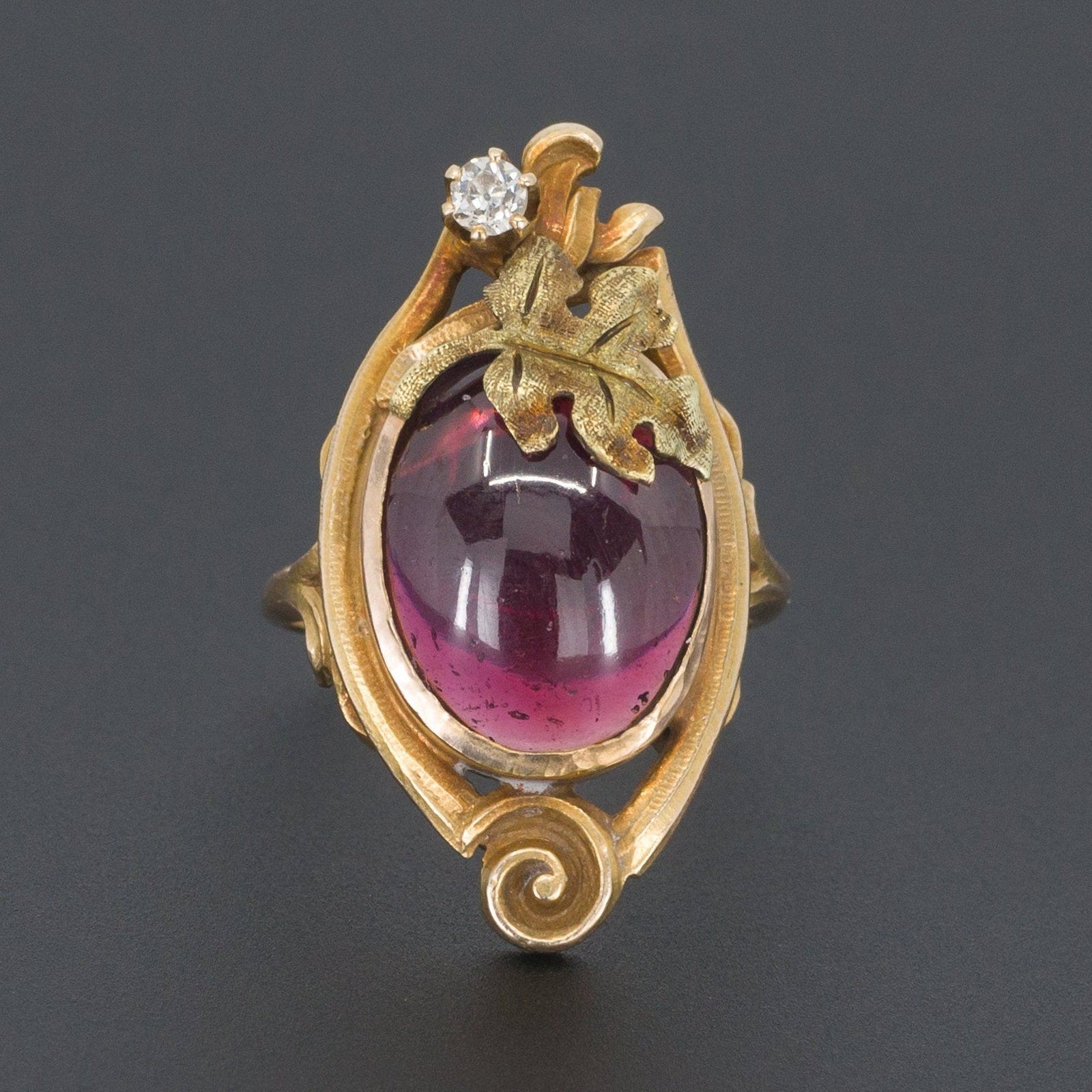 Garnet Ring | Antique Garnet Ring - Trademark Antiques