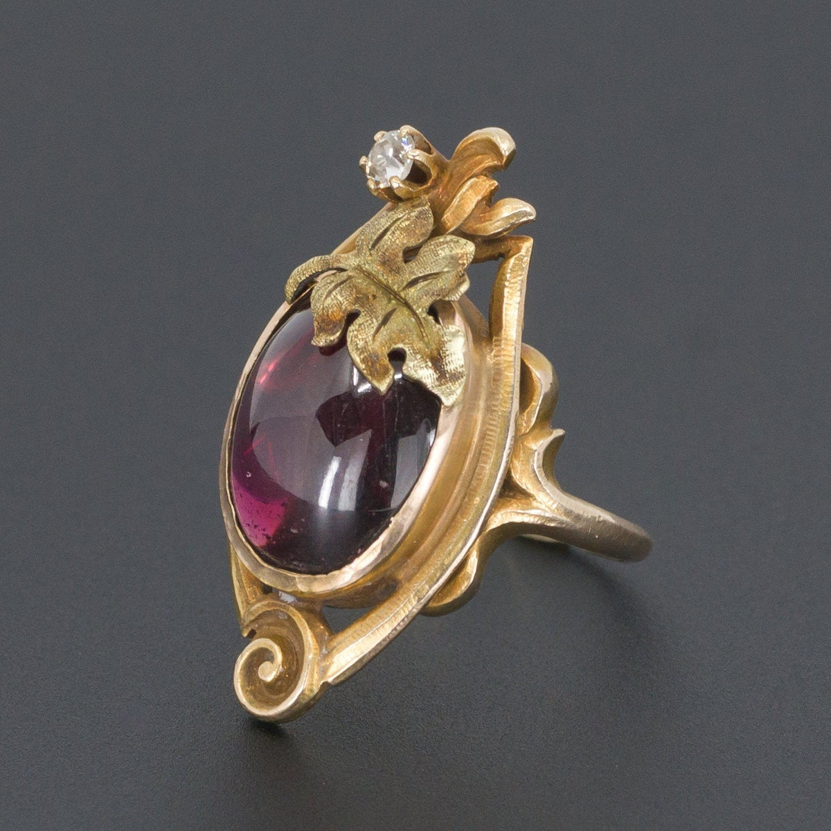 Garnet Ring | Antique Garnet Ring - Trademark Antiques