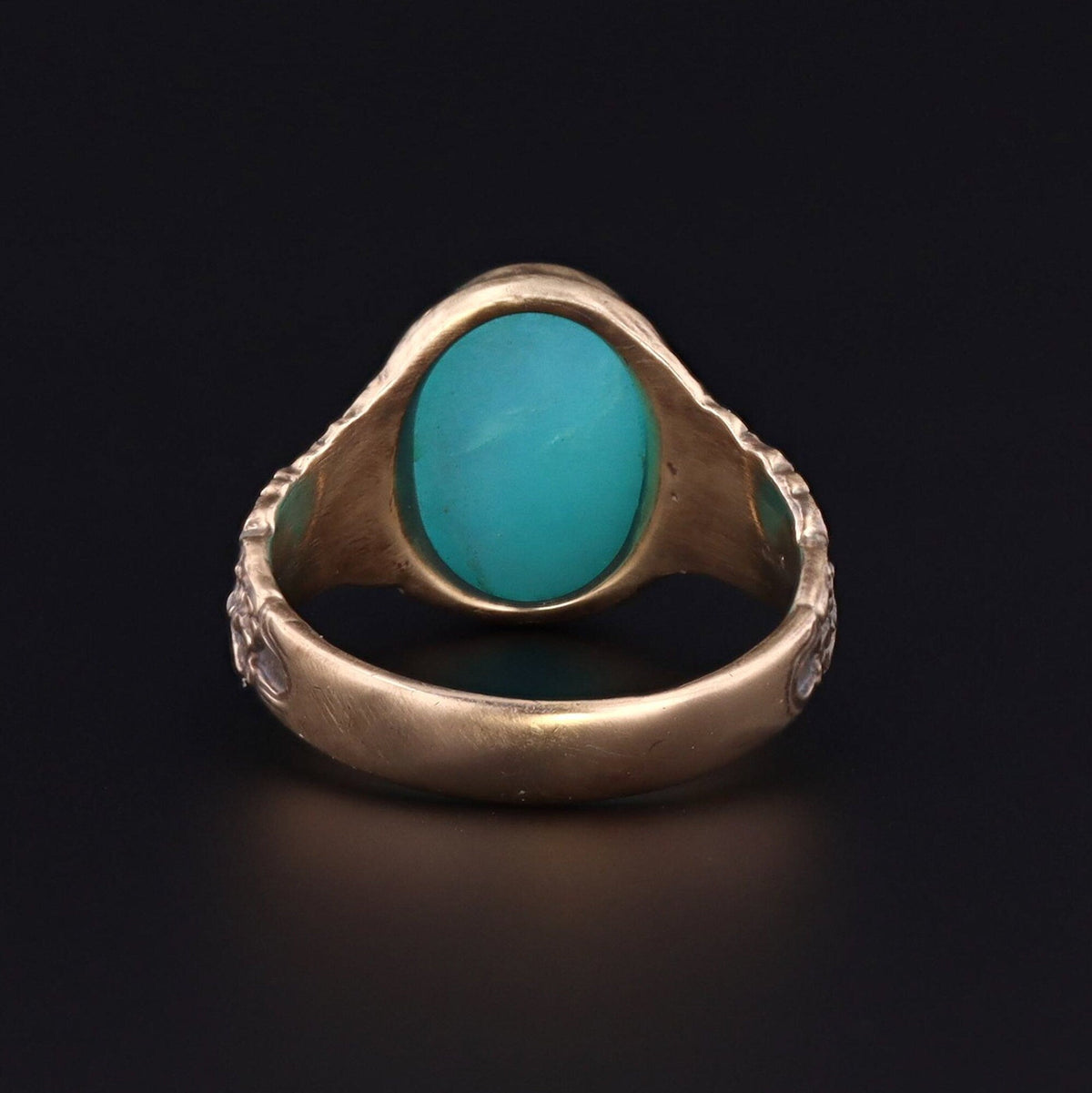 Gem Silica Ring | 14k Gold Gem Silica Bird Ring - Trademark Antiques