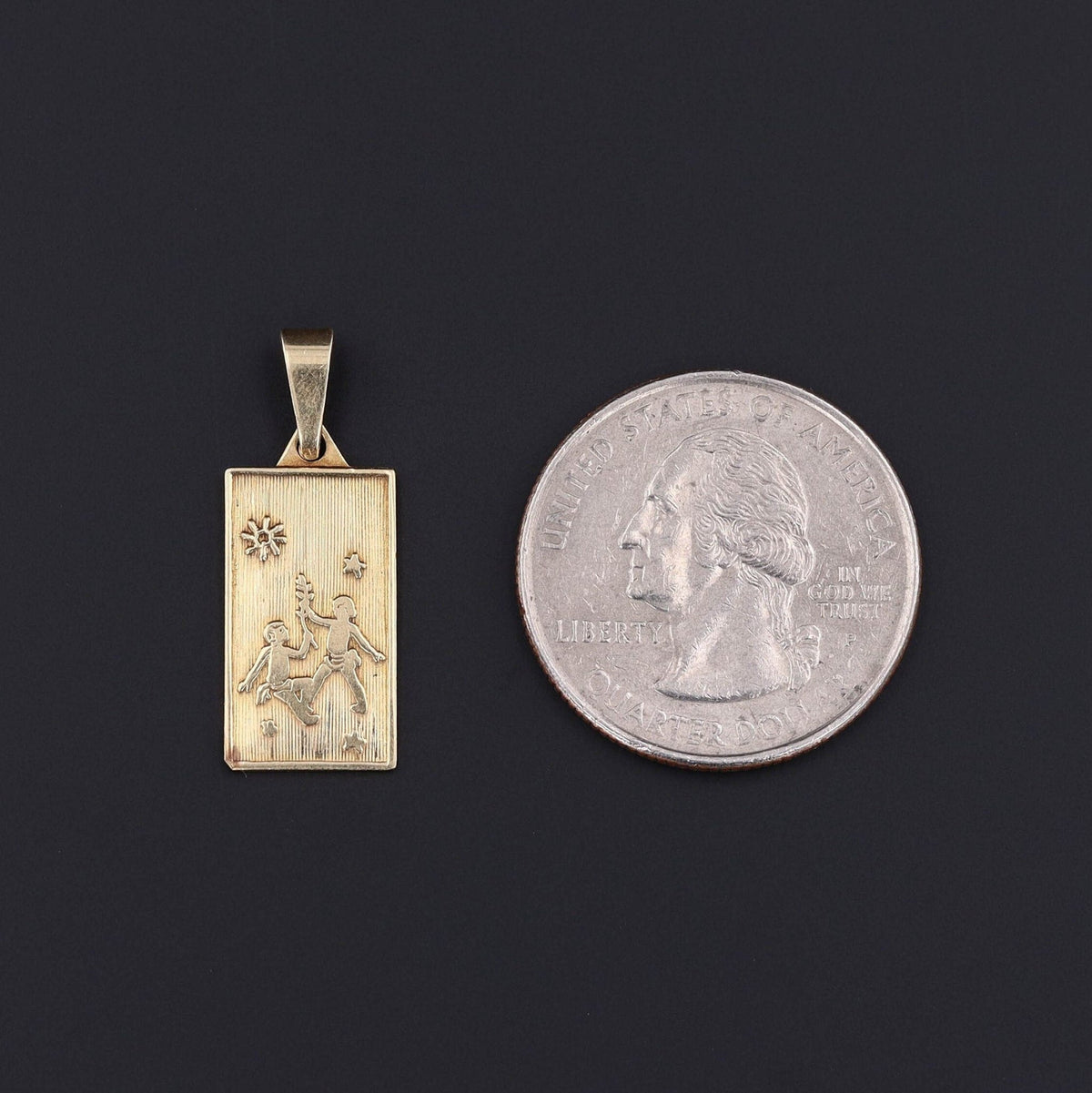 Gemini Pendant | Vintage Charm - Trademark Antiques