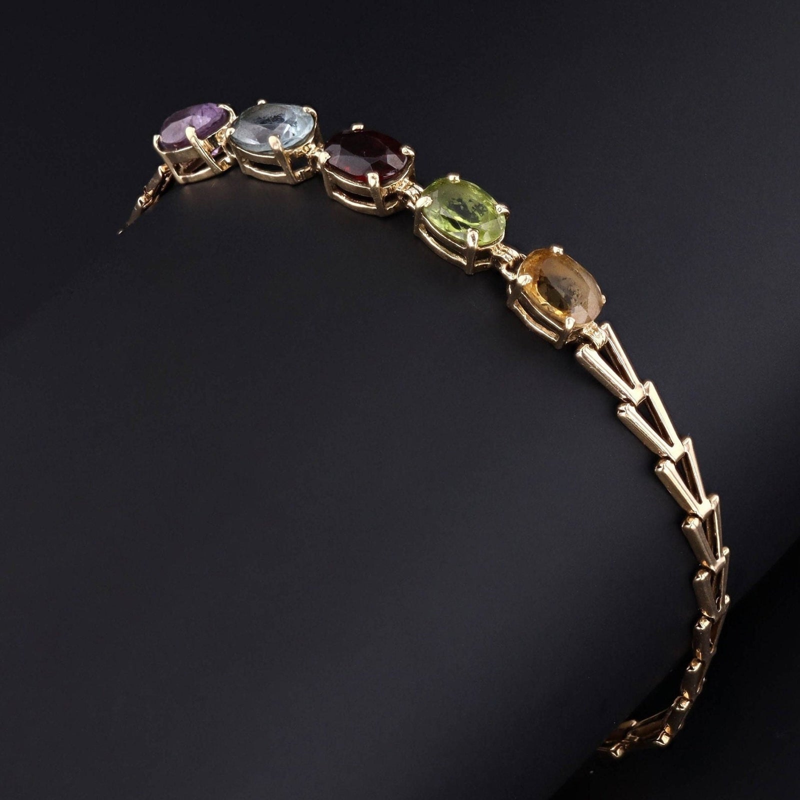 Gemstone Bracelet | 14k Gold Bracelet - Trademark Antiques