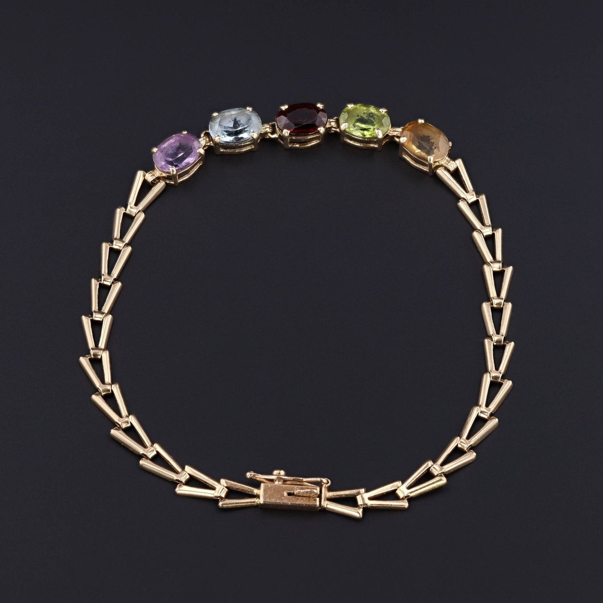 Gemstone Bracelet | 14k Gold Bracelet - Trademark Antiques